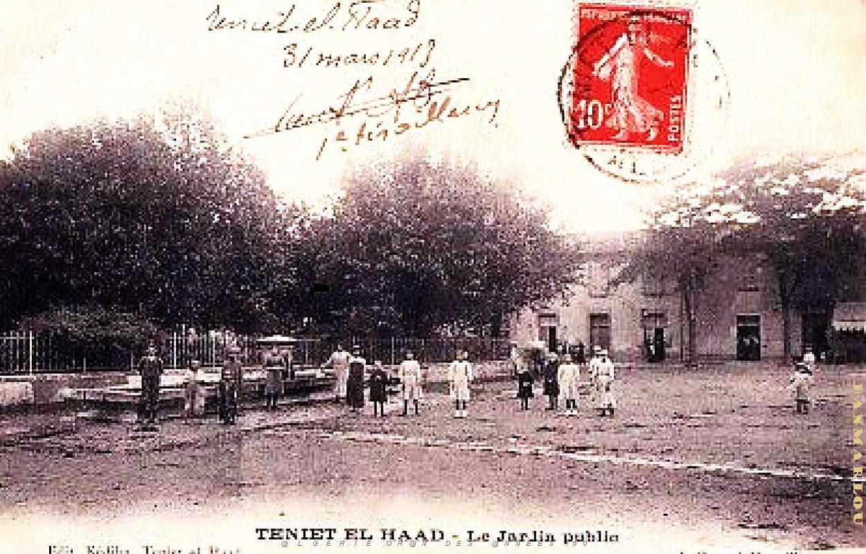 2953-Teniet-el-Haad - Jardin Public Enfants - 1913 .jpg